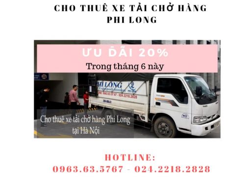 Dịch vụ cho thuê xe tải tại phố Trần Đăng Ninh