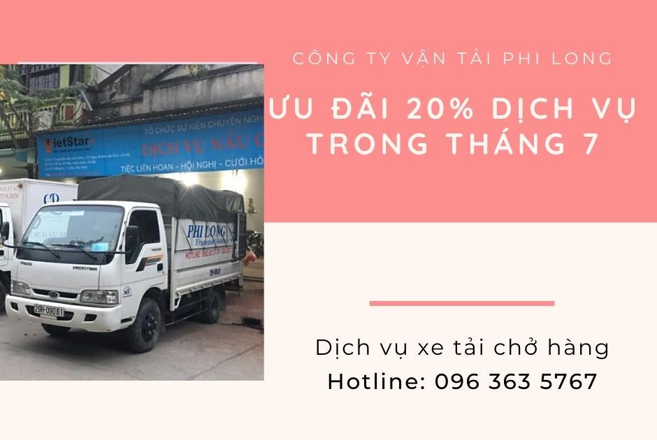 Dịch vụ cho thuê xe tải Phi Long tại xã Vân Tảo